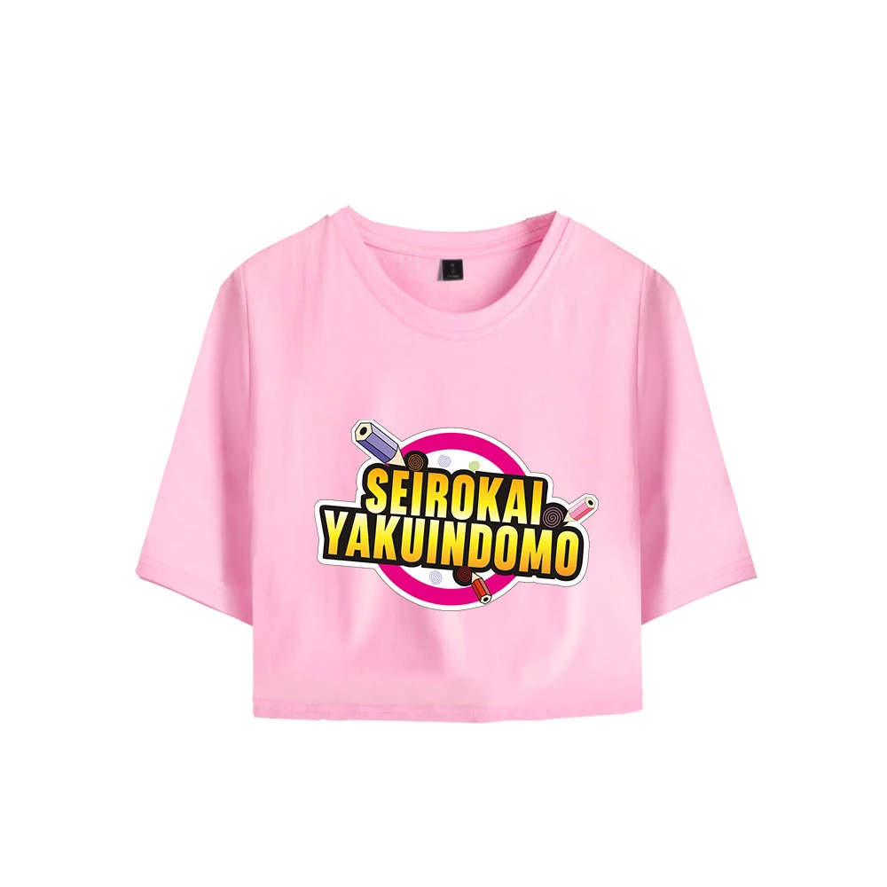 

Anime TV Delusion Student Union Print Element Navel Sexy T Shirt Summer Crop Top SEIROKAI YAYUINDOMO Harajuku Tee Woman Clothes