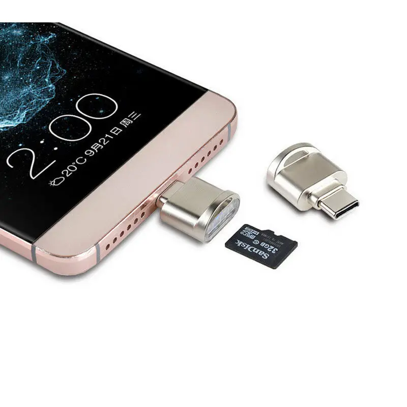 Мини-устройство для чтения карт памяти Type-C USB3.1 Micro SD TF адаптер OTG телефона Macbook