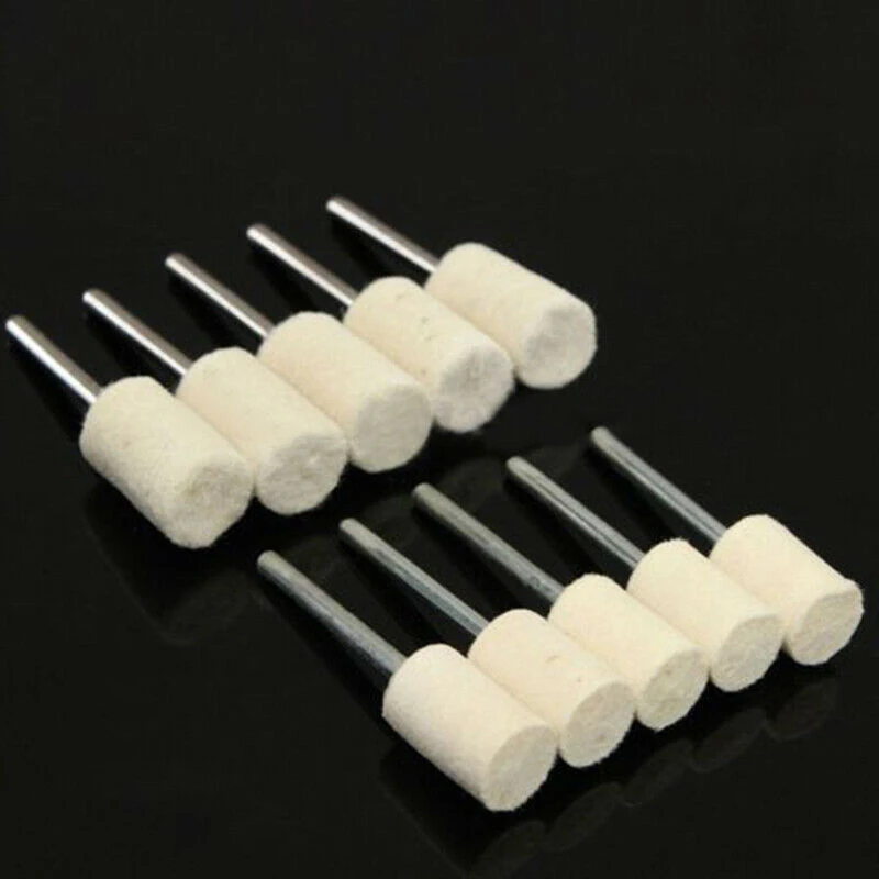

Fixture Felt Buffing Wheels Power Tool 25pcs White Silver Round Polish