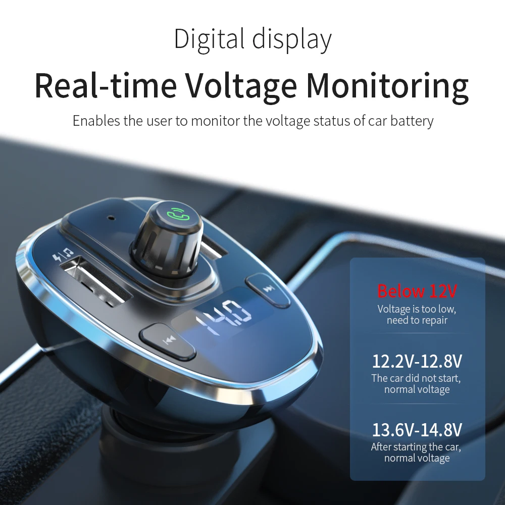 essager usb car charger fm transmitter bluetooth 5 0 coche adapter wireless handsfree audio receiver mp3 player auto accessories free global shipping