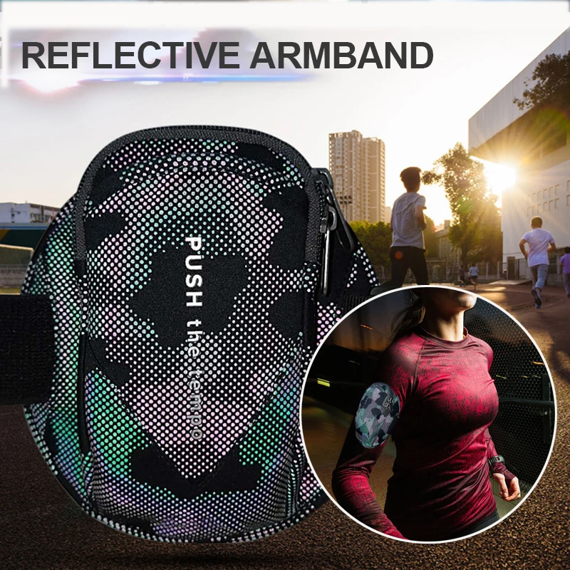 Светоотражающий мобильный телефон нарукавная сумка спортивные сумки для бега