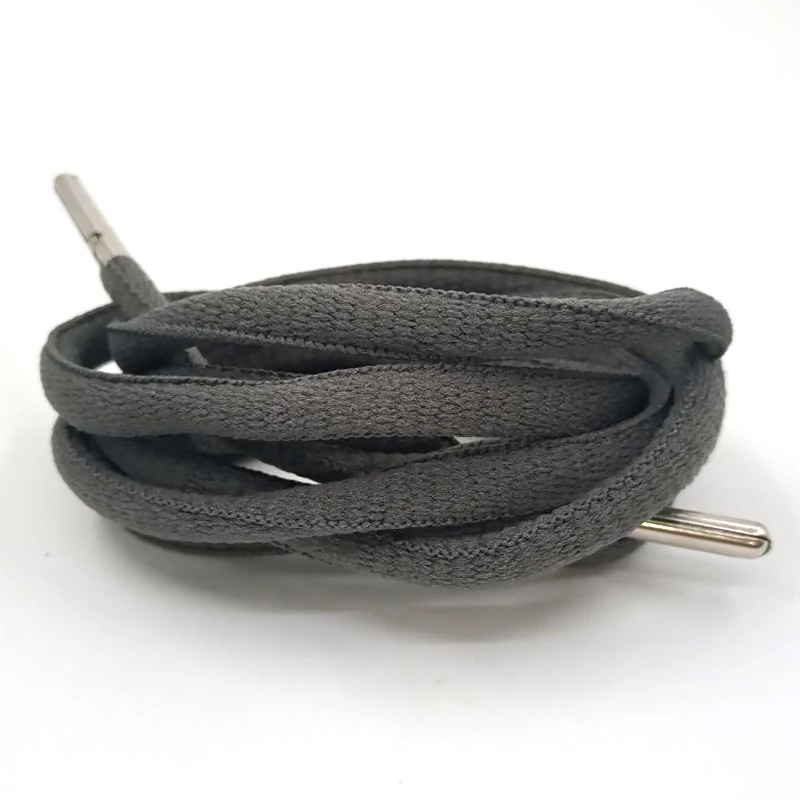 03 dark gray Silver Аксессуары для обуви, шнурки для обуви, белые, круглые, мужские, плоские, замочки, Круглые, Сникеры, кружева, офсетные, кордон, 4 цвета, металлическая головка - Цвет: 03 dark gray Silver