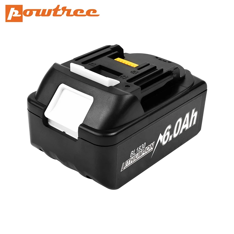 Аккумуляторная батарея Powtree BL1860 для электроинструмента Makita 18В 4 0 Ач/6 Ач/9 Ач BL1815