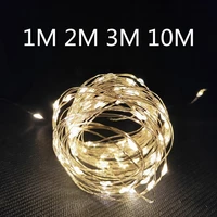 1m2m3m10m copper wire battery box garland led wedding decoration for home decoration fairy for party decoration string light
