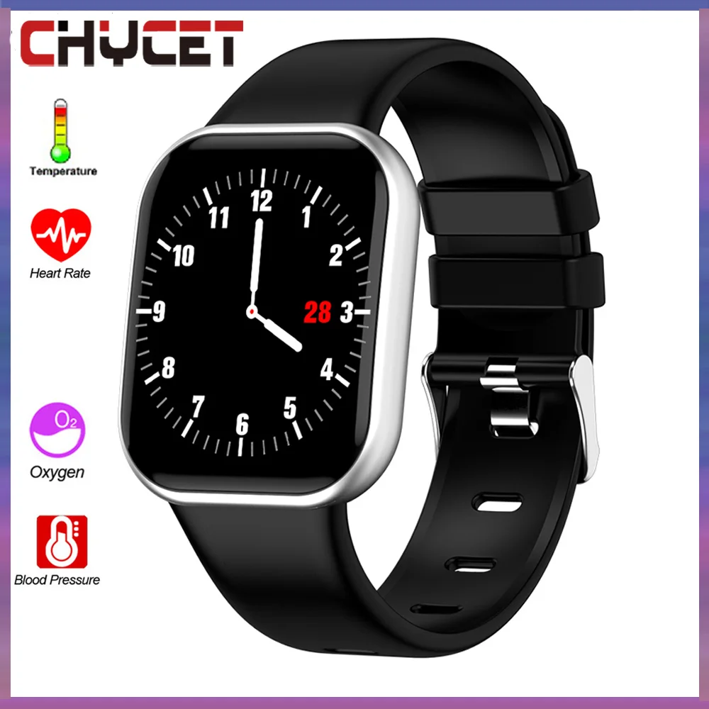 

CHYCET Smart watch Heart Rate Monitor Alloy Case IP67 Waterproof Bluetooth Pedometer Color Display SmartWatch For Android IOS