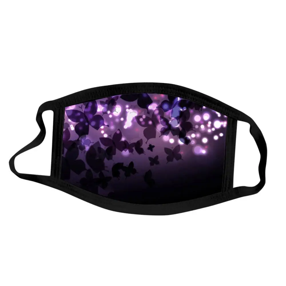 

2PCS Hot Selling New Colorful Full-Print Butterfly Breathable Cotton Protective Face Mouth Dust Mask