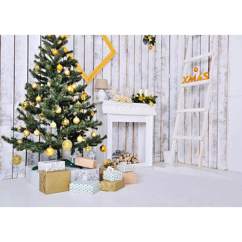 

Фотофоны Рождественская елка подарки камин Белая стена виниловый фотографический фон для малышей Дети вечерние фотосессия