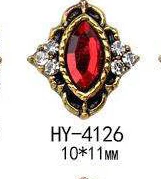 HY-4126 10pcs 10 шт./лот, древний сплав, дизайн ногтей, 3d, плоская задняя сторона, цветные бриллианты, жемчужные ювелирные изделия, стразы, украшения для ногтей - Цвет: HY-4126 10pcs