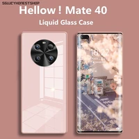 original liquid tempered glass case for huawei p30 pro p40 pro mate 30 pro nova 7 se pro cover metal lens protection glass case