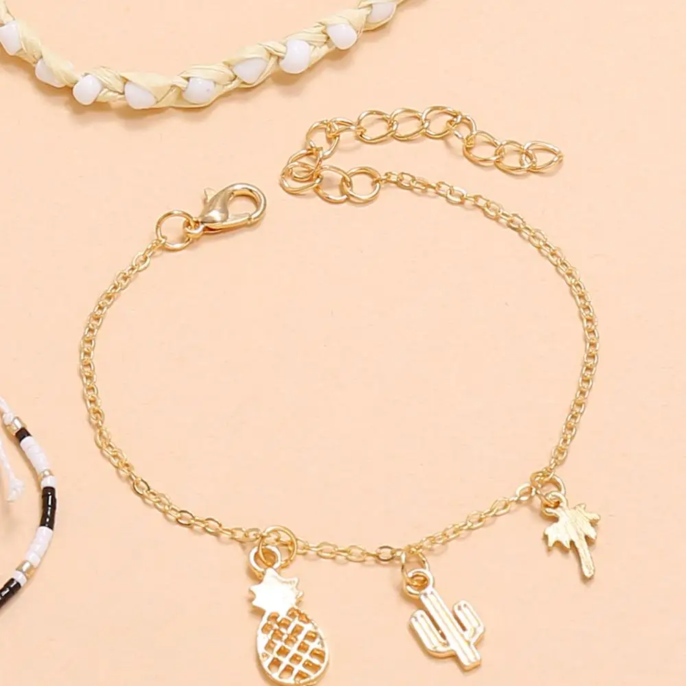 DIEZI ручной работы богемный браслет с изображением ананаса и кокосовой пальмы в