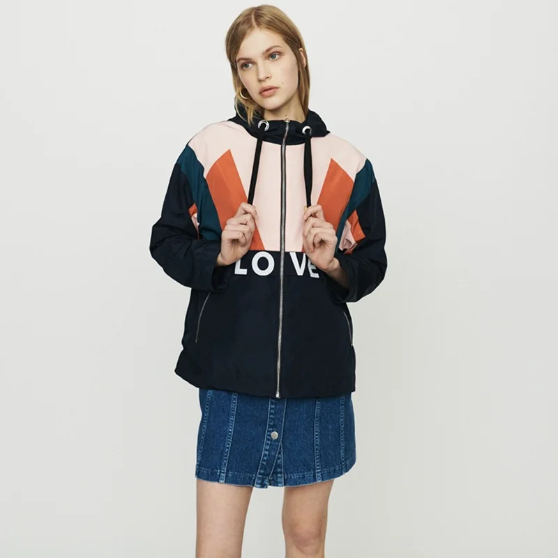 

Женское осеннее пальто свободного покроя, повседневное хлопковое пальто с надписью, элегантная верхняя одежда, T898, 2021