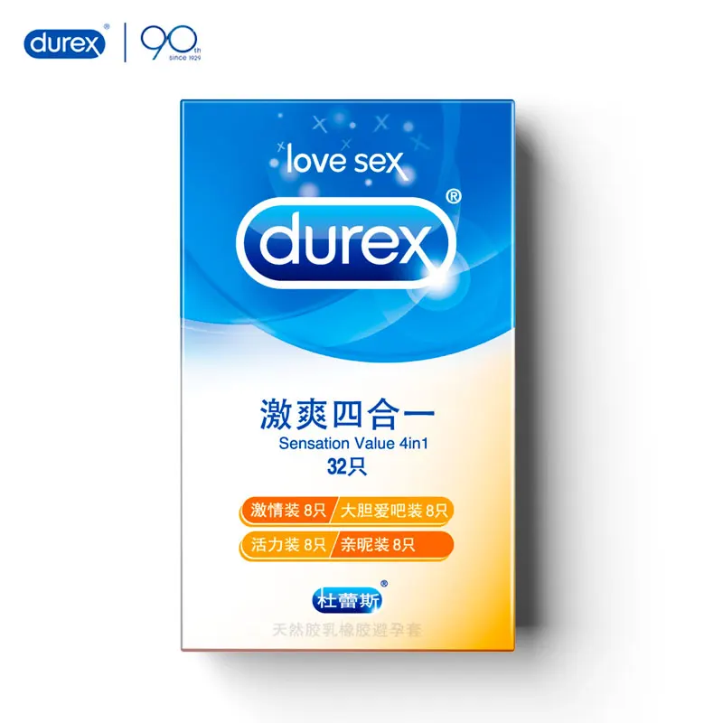 Презервативы Durex 32 шт. Sensation значение 4 типов ультра тонкий натуральный латекс