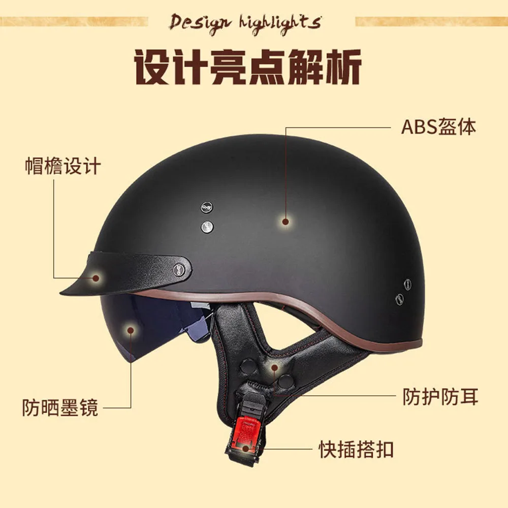 GXT Ретро мотоциклетный шлем, винтажный шлем Casco, мотоциклетный шлем с открытым лицом, мотоциклетный гоночный шлем для верховой езды, с сертификацией в горошек
