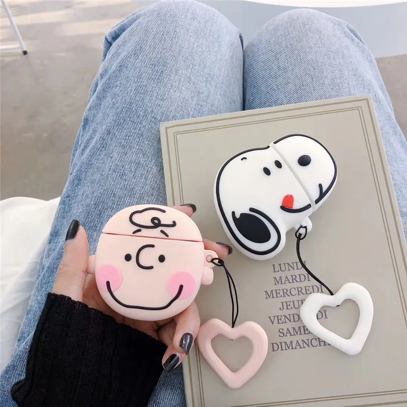 Силиконовый чехол Charlie Brown для AirPods милый защитный наушников с Bluetooth аксессуары