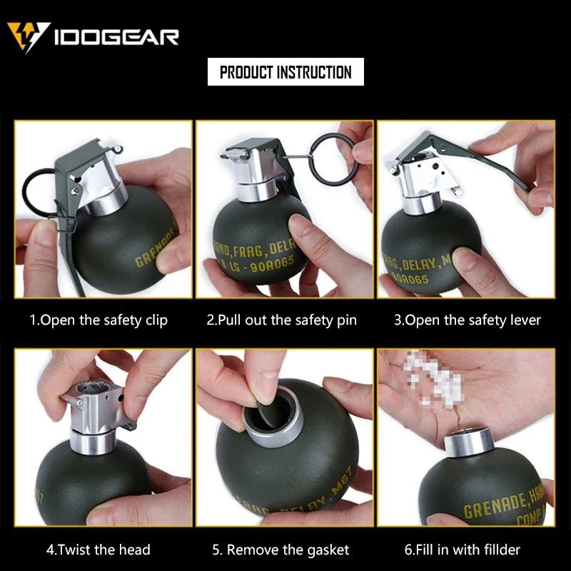 IDO GEAR M67 Модель кузова гранаты манекен Frag Gren быстросъемное Stun Gear косплей 3934| |