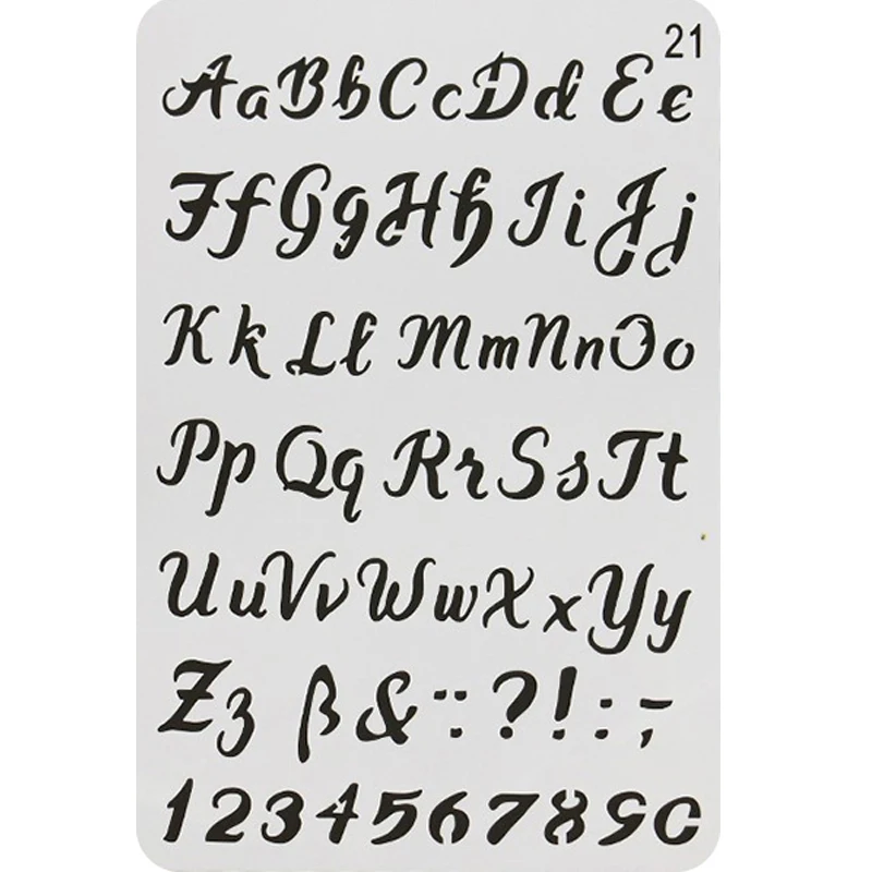 1 шт. трафареты букв ПЭТ Пластик полые Рисование Живопись Шаблон Линейка для