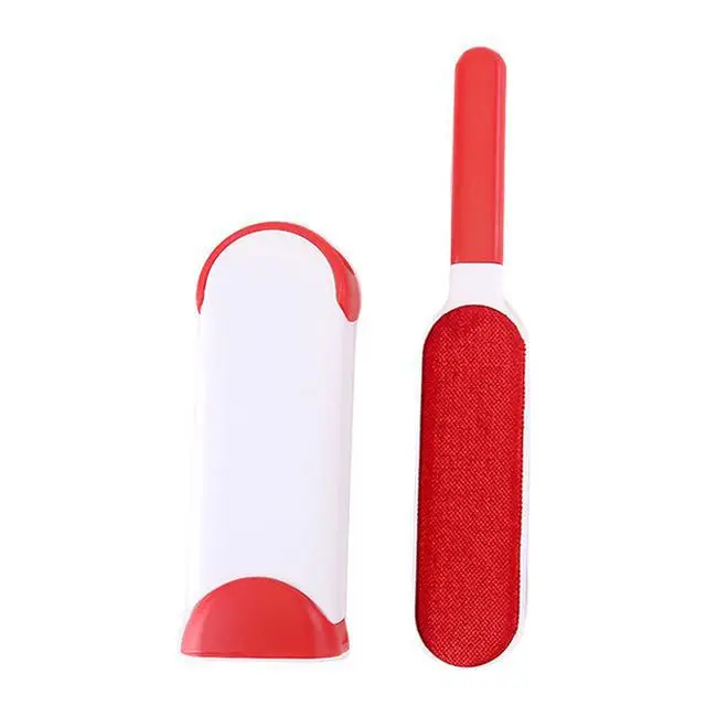 Red big Magic Clean Brush Reusable Self-Cleaning Pet Hair Brush Set Double Lint Remover Fur Scrub Clothes Bag Dust Brusher - Цвет: Red big