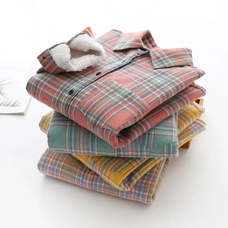 Рубашка женская Вельветовая зимняя осенняя розовая свободная - купить по