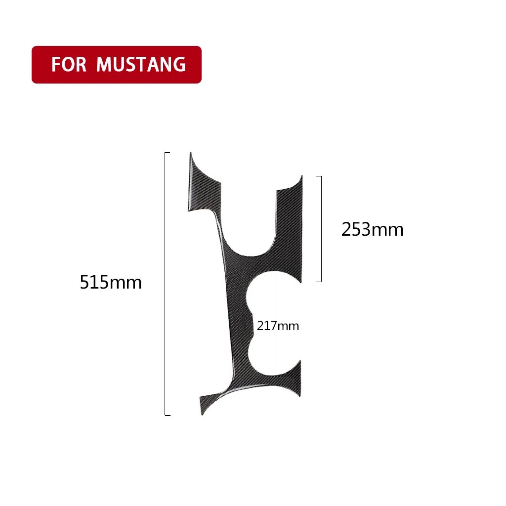 

Carbon Fiber Car Gearshift Panel Cover Decoration Center Console Car Accessories Car-styling For Ford Mustang 2015-2020