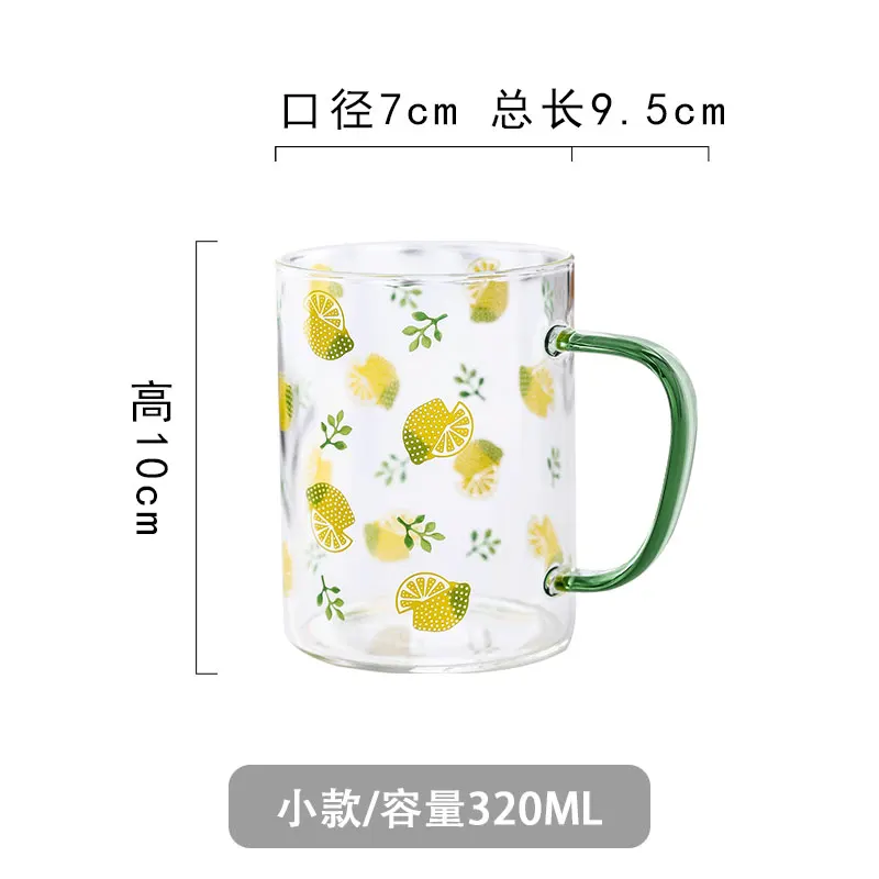 Скандинавские прозрачные кофейные стеклянные кружки с золотой ручкой для сока