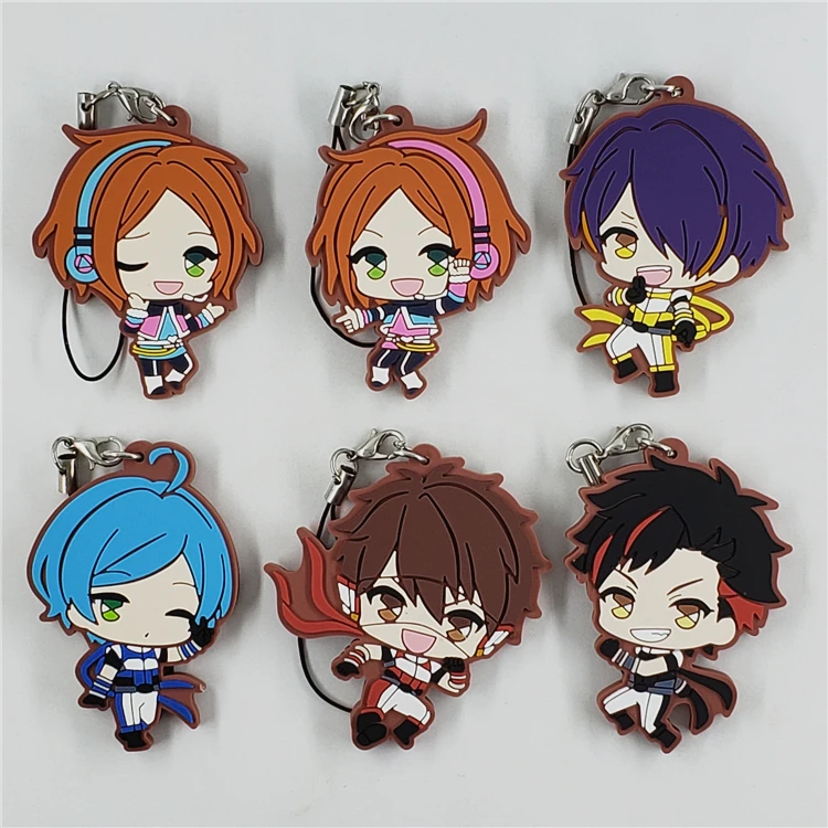 

Ensemble Stars оригинальный японский аниме Рисунок резиновый брелок-подвеска для мобильного телефона с ремешком