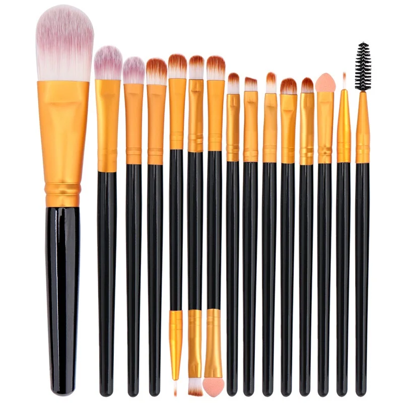 

15Pcs Makeup Brushes Tool Set Cosmetic Powder Eye Shadow Foundation Blush Blending Beauty Make Up Brush