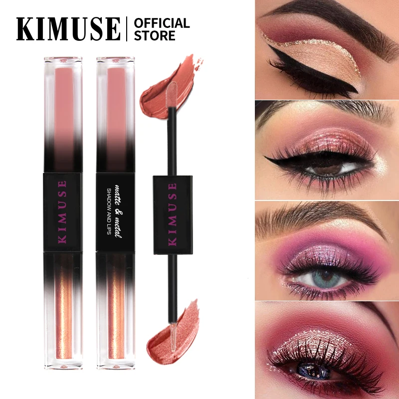 KIMUSE 2 в 1 двойные жидкие тени для век осветляющие стойкие матовые мерцающие