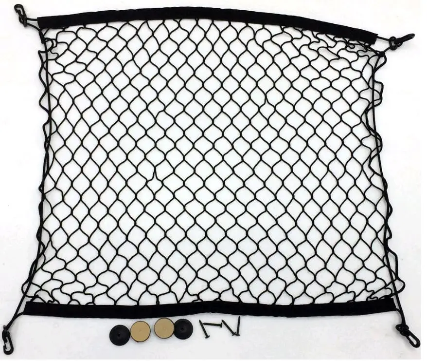 Car trunk mesh nylon mesh Accessories FOR kia rio 3 chevrolet cruze lada vesta kia rio 4 karcher kia ceed lada aux opel astra h - Цвет: Черный