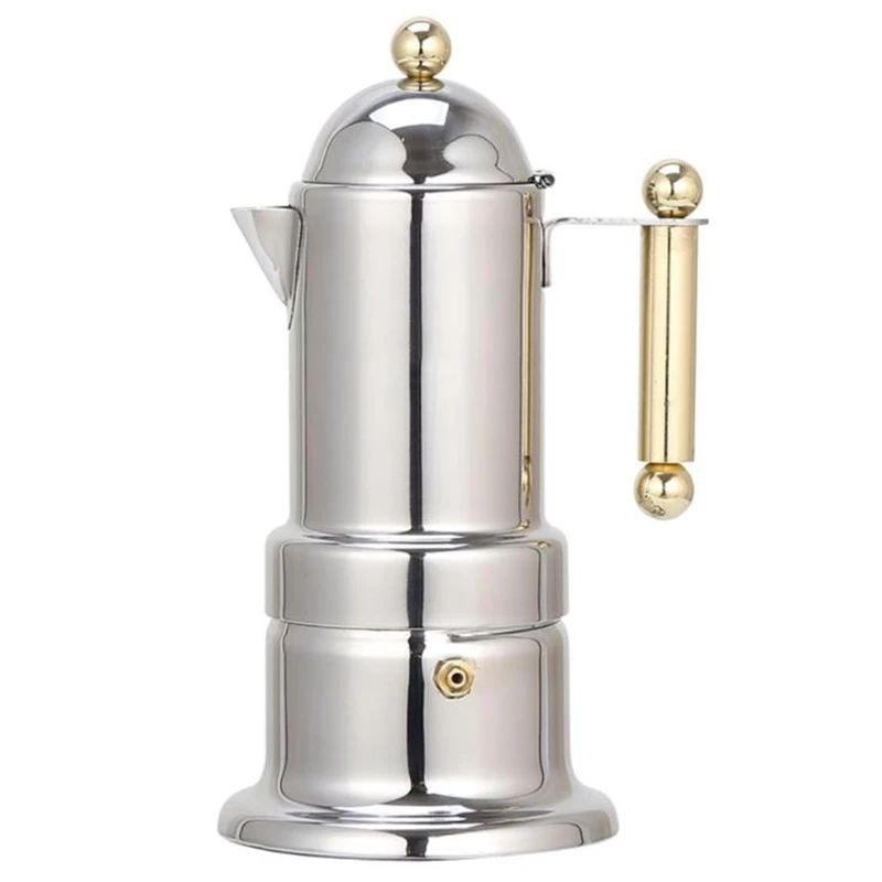 200 мл 4 чашки кофейник из нержавеющей стали Moka Кофеварка чайник фильтр