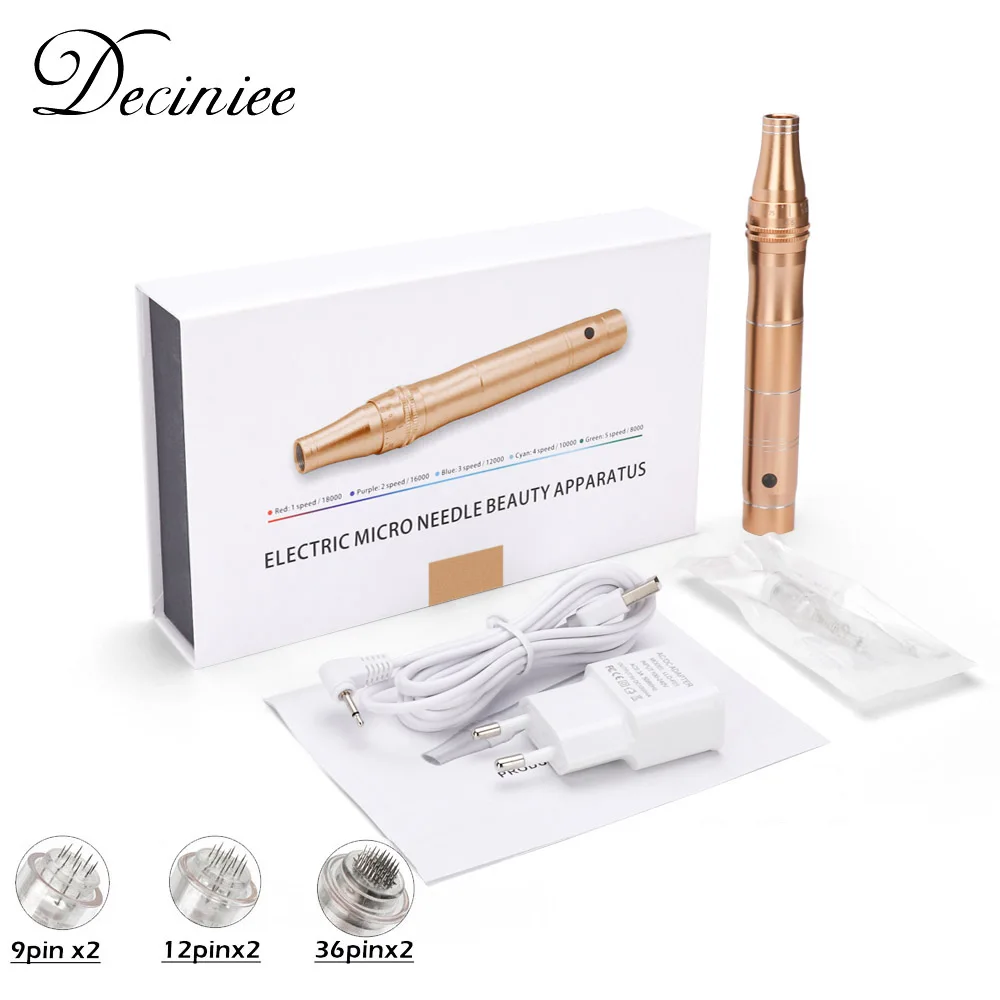 

Electric Derma pen Skin Whitening Wrinkle remove Microneedling pen bbglow dr pen with 6pcs Cartridge Needle Tips