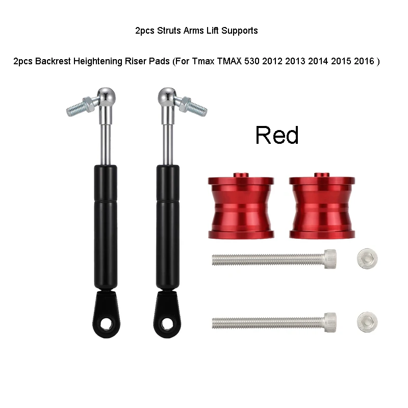 Red 2 шт. Распорки руки подъемные опоры для Yamaha T Max Tmax 500 2008 2011- T-MAX 530 2012- амортизаторы подъемник сидения - Цвет: Red