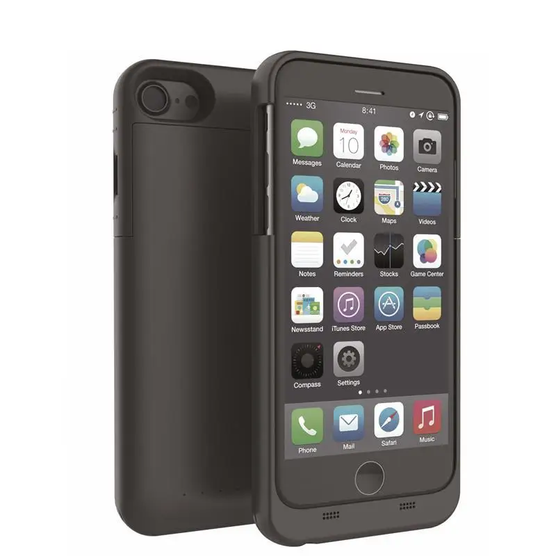 

Group Vertical Rechargeable Portable Charger Case for iphone6 Plus/6S Plus/7 plus,4000mah Battery Case Black QKCR60