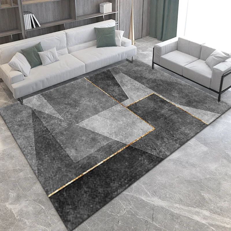 

Living Room Carpet Anti Slip Bedroom Carpet Crystal Velvet Area Rugs Soft Washable Bedside Mat 3D Pattern Printed Lounge Rug