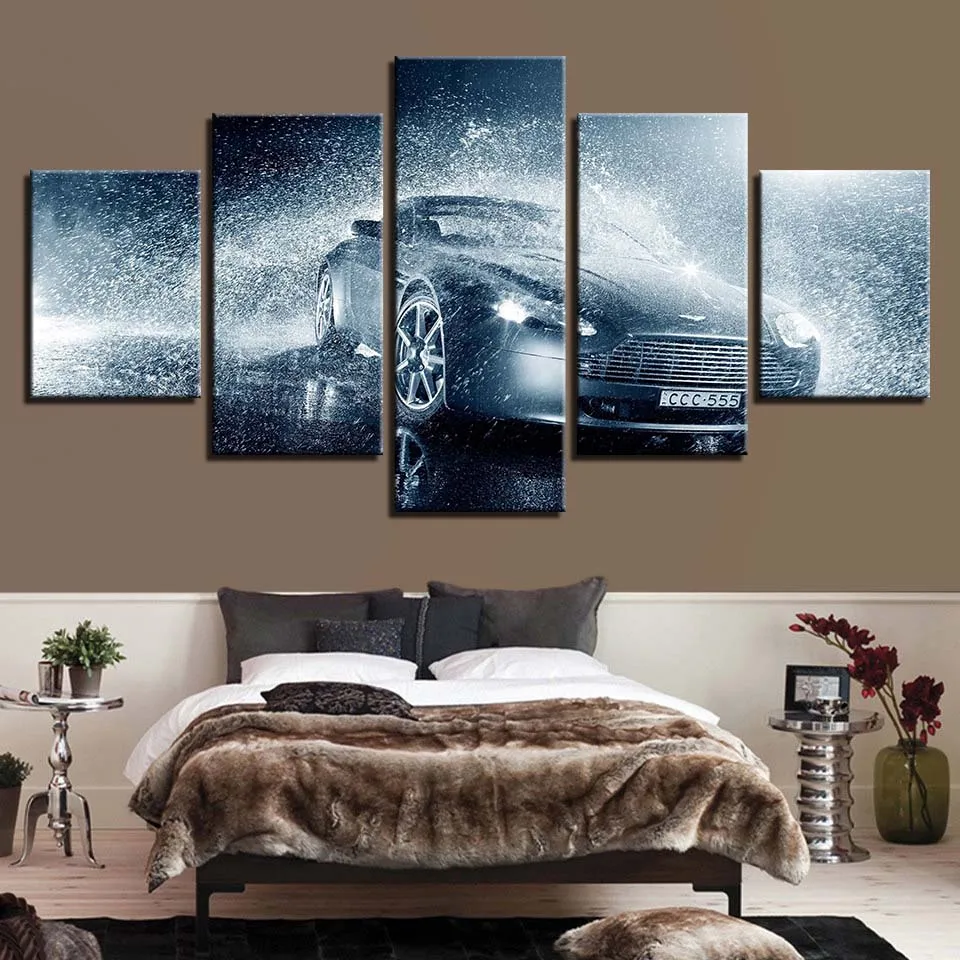 

HD Prints Canvas Painting Home Decor 5 Pieces Motorcycle Wall Art Car Modular Pictures For Living Room Bedroom Artwork Poster
