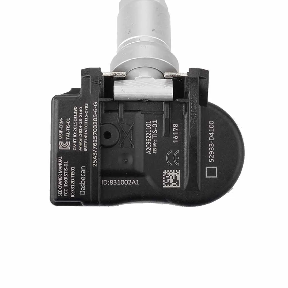 Датчик контроля давления в шинах автомобиля Dasbecan TPMS 433 МГц 52933-D4100 для KIA Optima Sportage
