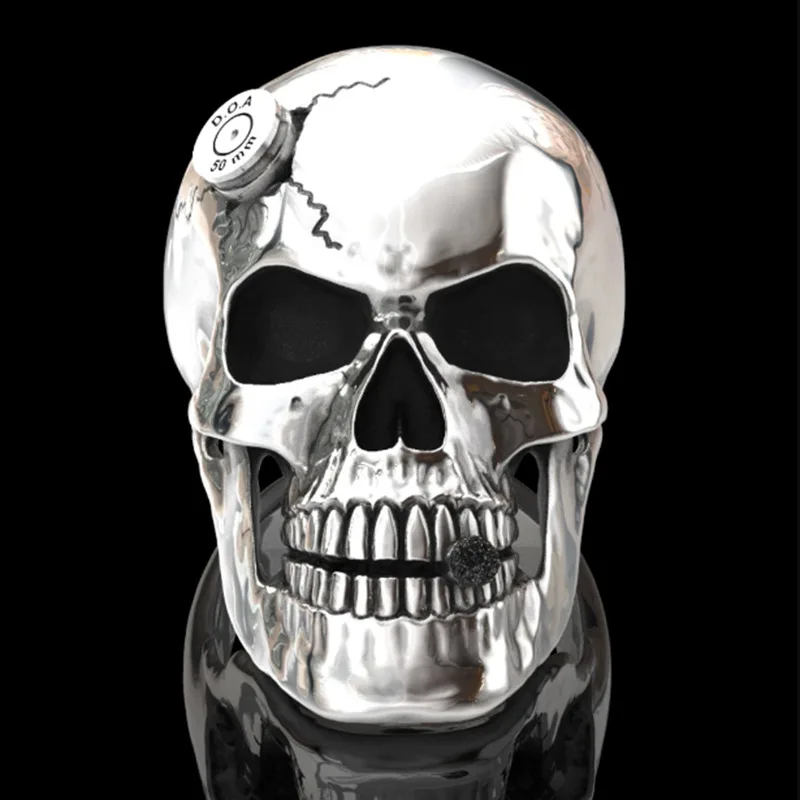 

Secret Boy Hip Hop Men's Skull Ring Silver Colour Fashion Broken Skull Punk Gothic Jewelry Gift For Him