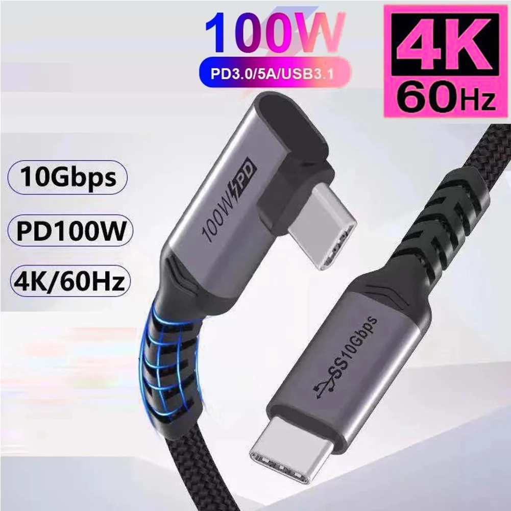 Кабель USB C к 3 1 Gen 2 видеокабель Type PD 100 Вт 5A быстрая зарядка для MacBook Pro SSD 4k 60 Гц