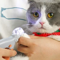 grooming electric claw scissors pet nail clippers cutter with led light dog nail scissors cat dog products cleaning supplies