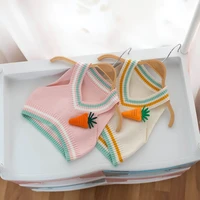 spring toddler kids girls vest knit carrot waistcoats cute baby knitted vests children clothes sweater pullover tops