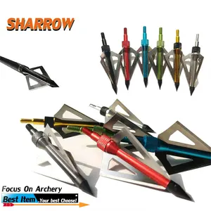 12 шт. наконечники для охотничьих стрел 110 зерен стрелы точки соединения лук стрельба из лука стрелы лезвия стрелы стрельба 3 фиксированных лезвия c