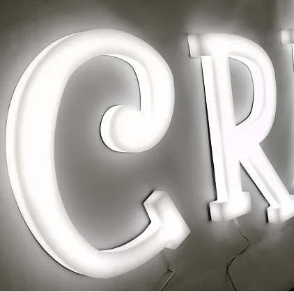 Подсветка по бокам и передняя подсветка 3D светодиодные буквы лицу