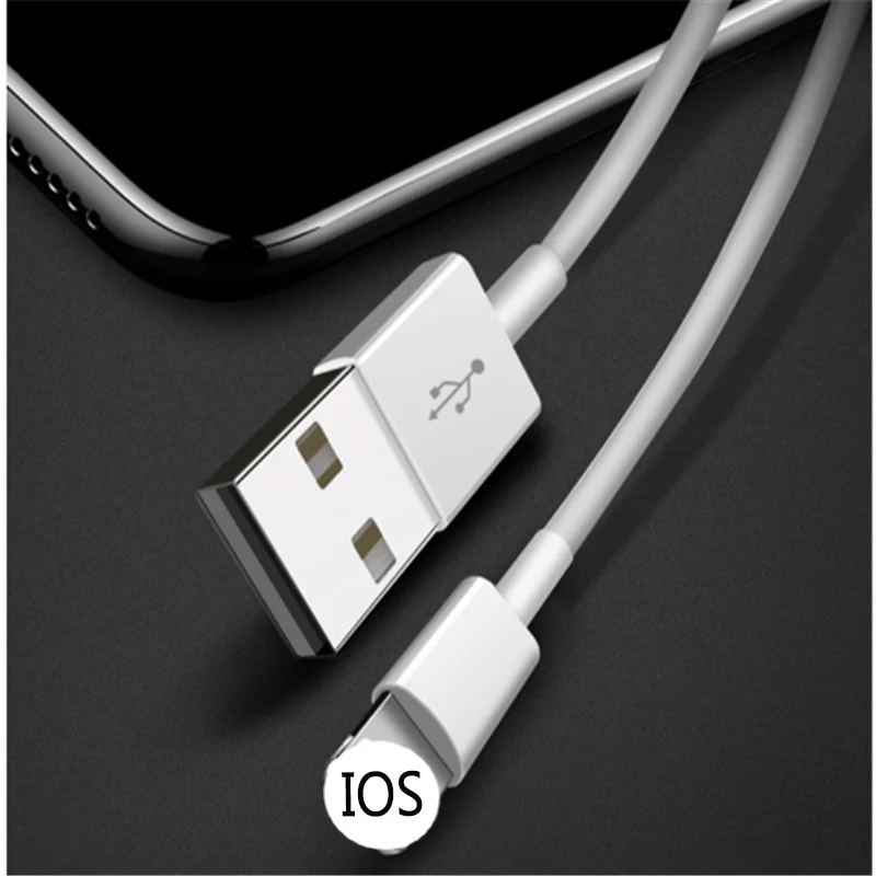 USB кабель для Lightning iPhone 5 5S 6 6S 7 8 Plus X XS Max XR SE провод быстрой зарядки 1 м 2 и