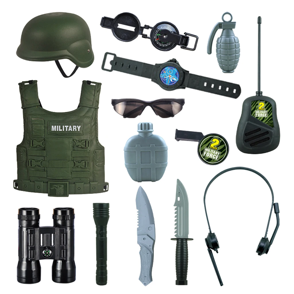 

14x / Set Boys Pretend to Be Toys Tool Kits to Play Soldiers in