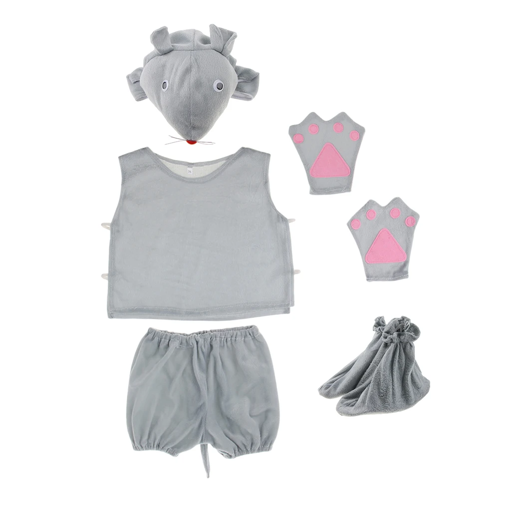 Детский карнавальный костюм с животными комплект из 5 предметов Пижама мышкой