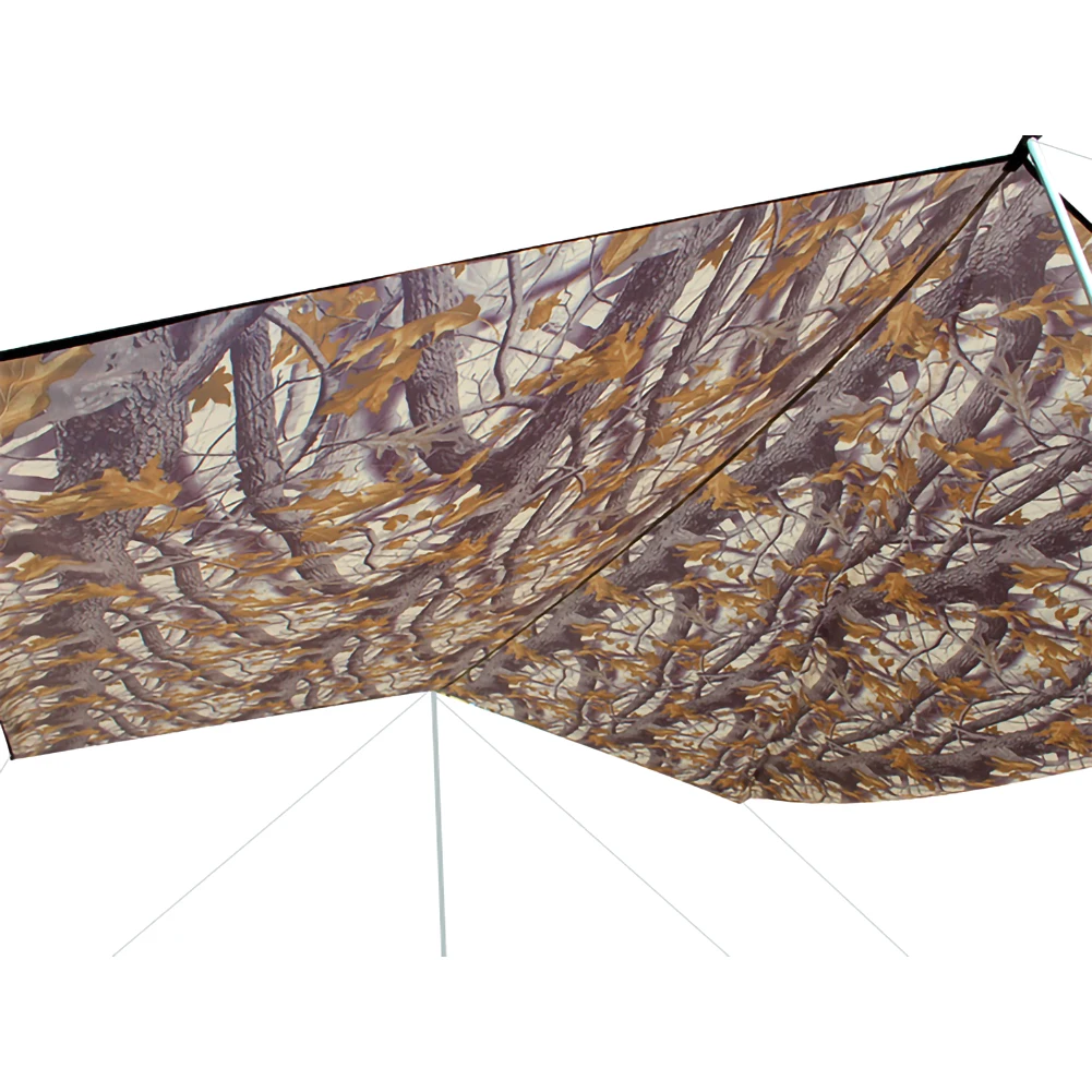

3x3m Camouflage Sun Shelter Awning Tent Tarp Outdoor Camping Rain Fly Anti UV Beach Tent Shade Camping Sunshade Canopy