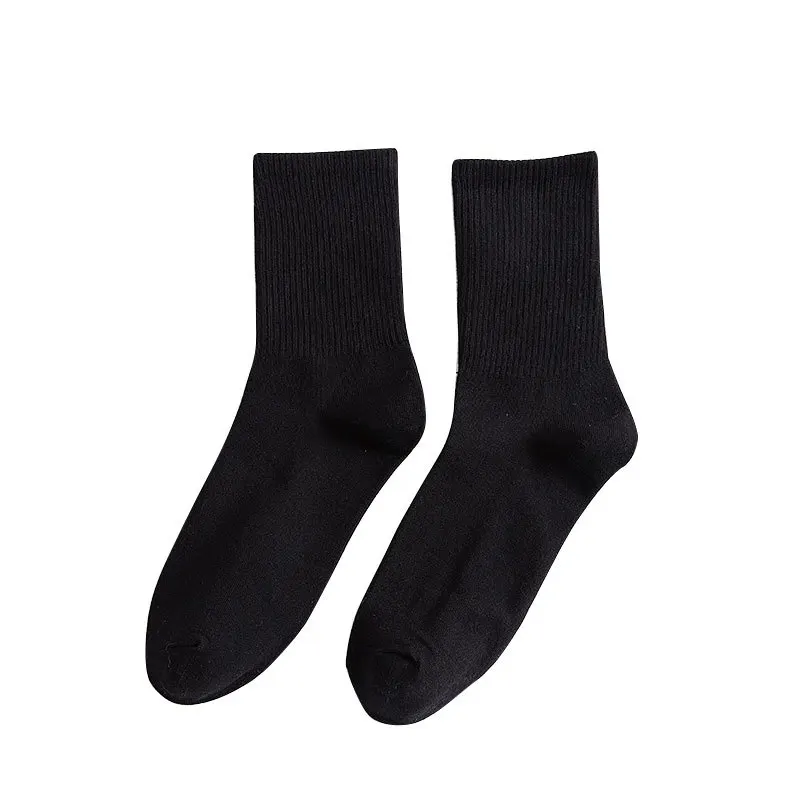 

Casual Solid Women Men Long Socks Unisex Harajuku Streetwear Fashion Skateboard Crew Socks Soild Colors Cotton