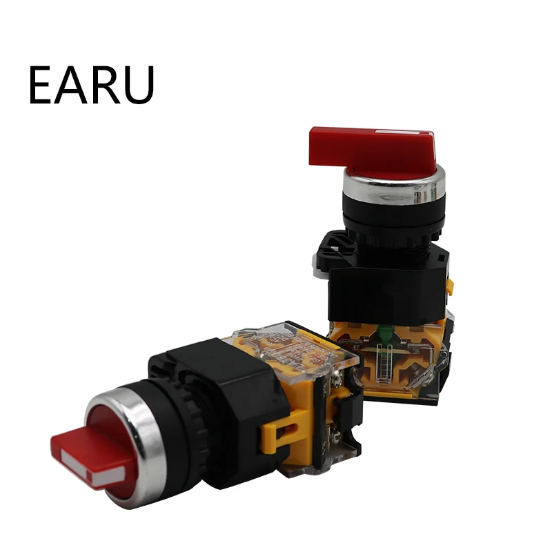 Фиксирующий переключатель моментальный 22 мм 2NO 3-позиционные поворотные
