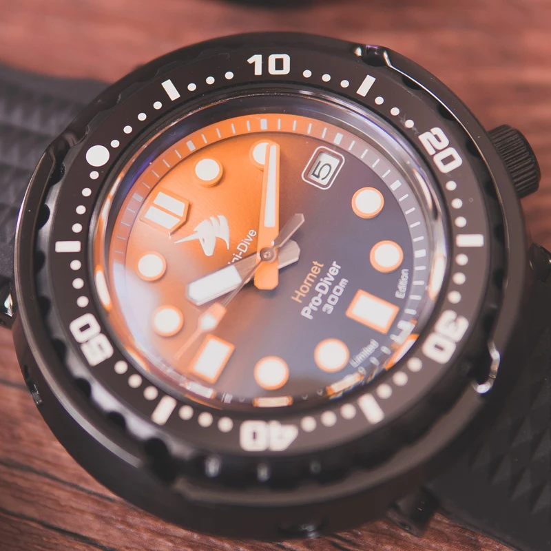 

Uni-Dive 47.8mm Tuna Homage Diver Watches Men Mechanical Timepiece Orange Dial Sapphire Bezel C3 NH35 Monocoque SubMariner 300M