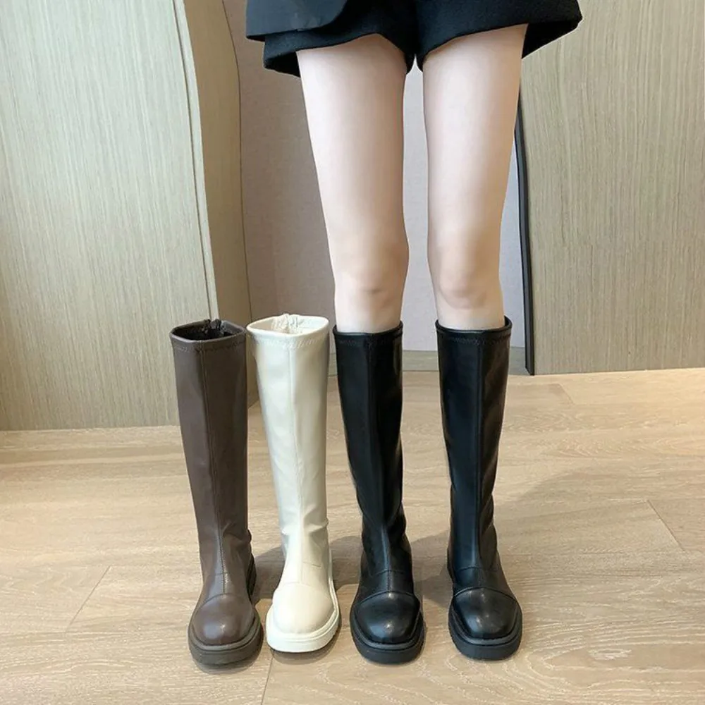 

2020 г. Высокие сапоги до колена из искусственной кожи зимние сапоги на платформе женские высокие сапоги Зимняя обувь женские Сапоги выше кол...