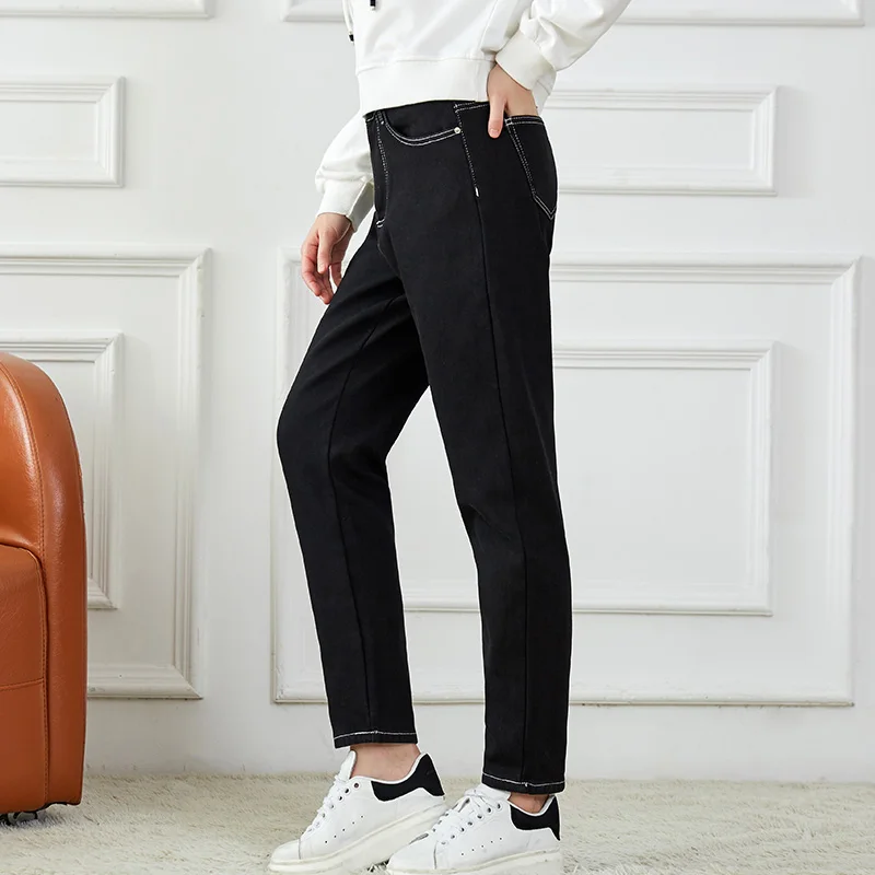 Женские джинсы-шаровары LEIJIJEANS свободные хлопковые джинсы полной длины со